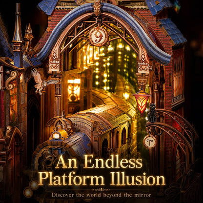 Enchanted Magic Platform DIY Book Nook Kit – Fantasy Train Station Miniature