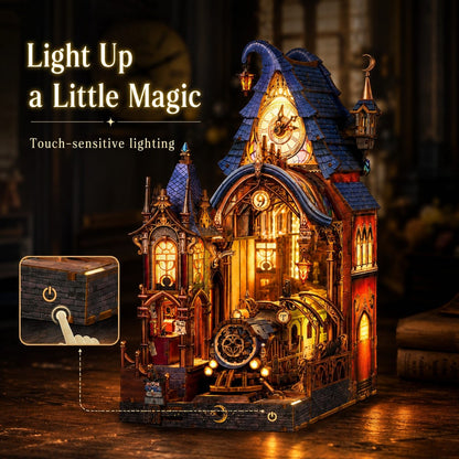 Enchanted Magic Platform DIY Book Nook Kit – Fantasy Train Station Miniature