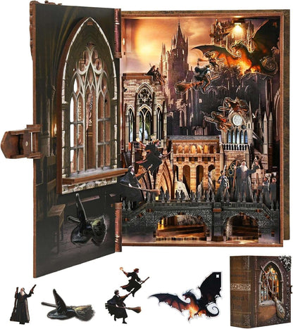 Magical Flight DIY Book Nook Kit - 3D Wooden Wizard Castle Puzzle