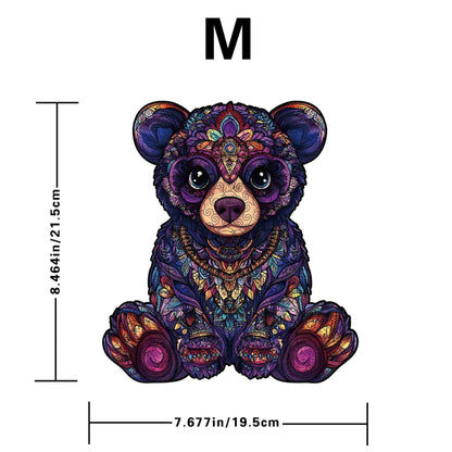 Mandala Bear Wooden Jigsaw Puzzle