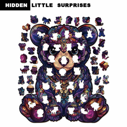 Mandala Bear Wooden Jigsaw Puzzle