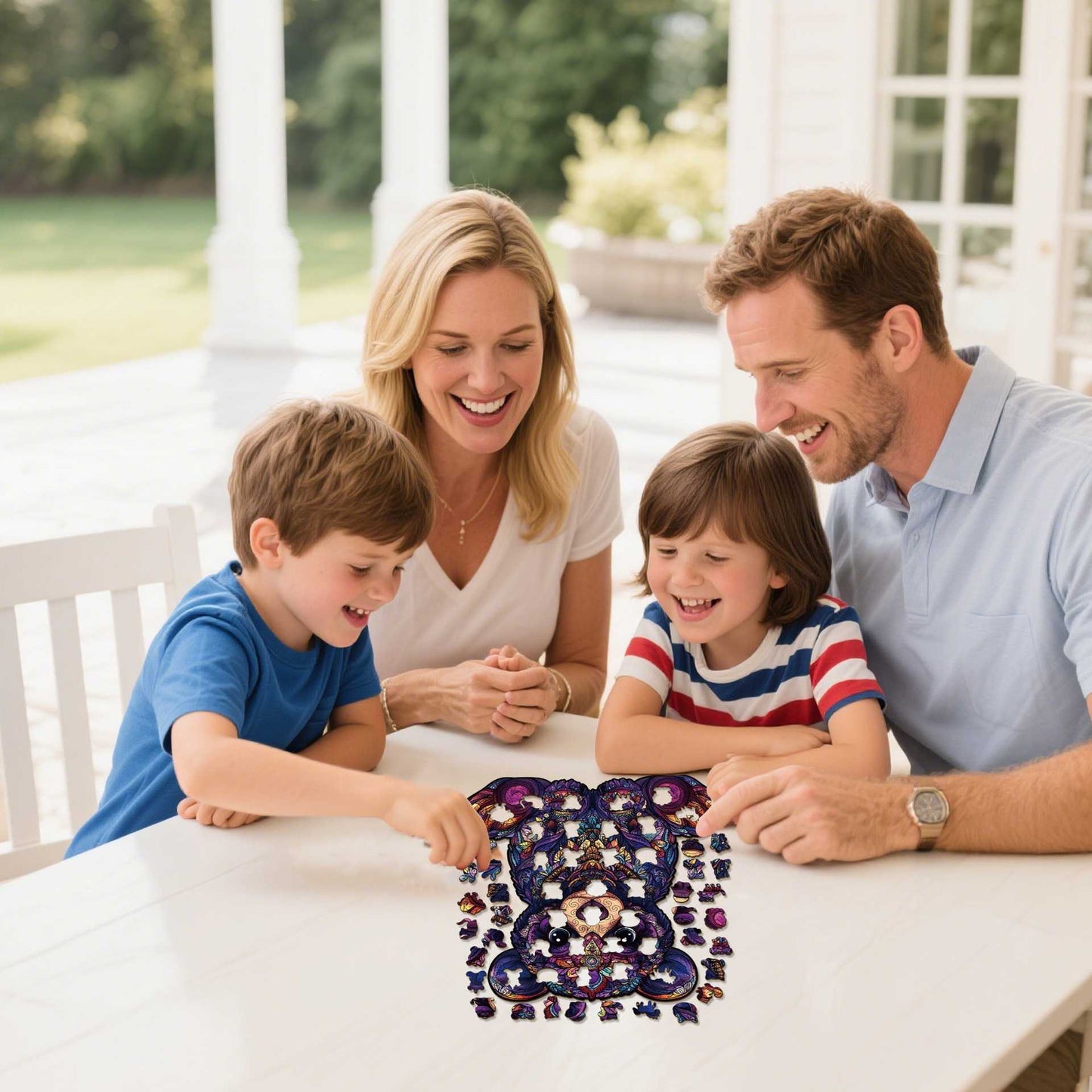 Mandala Bear Wooden Jigsaw Puzzle