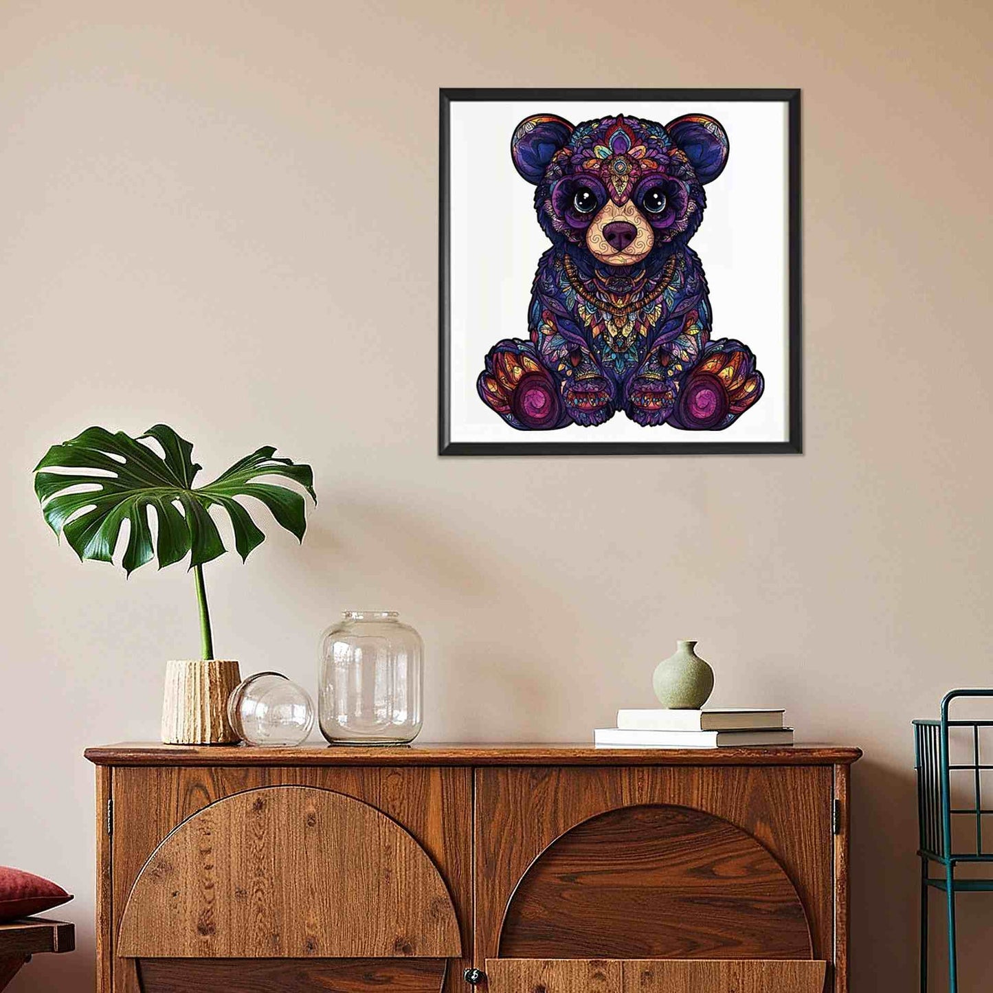 Mandala Bear Wooden Jigsaw Puzzle