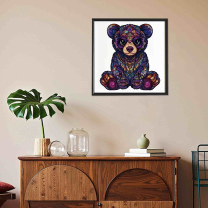 Mandala Bear Wooden Jigsaw Puzzle