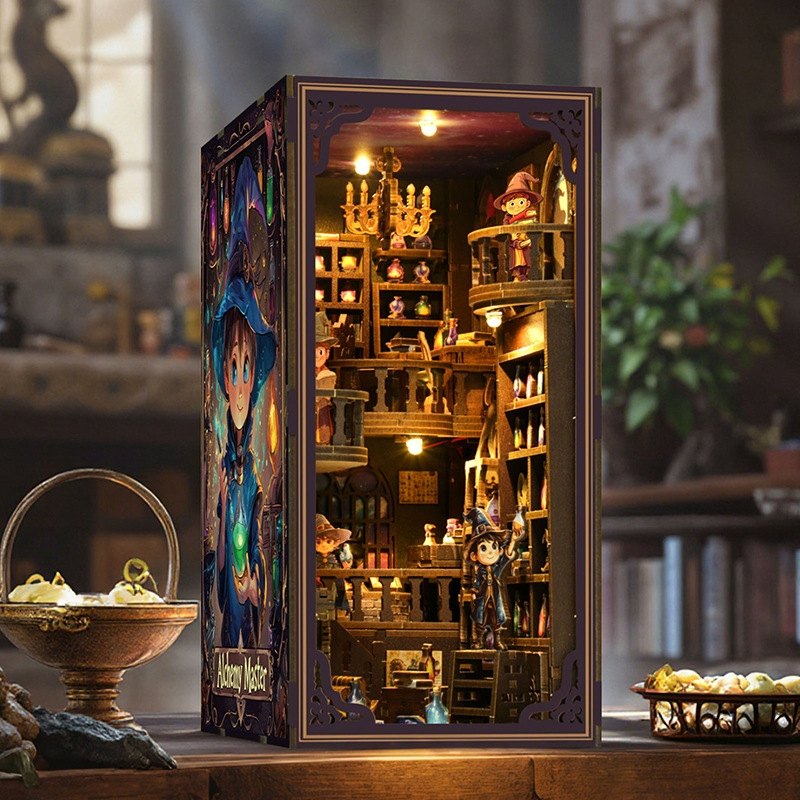 image displaying the Master Alchemist Book Nook on table