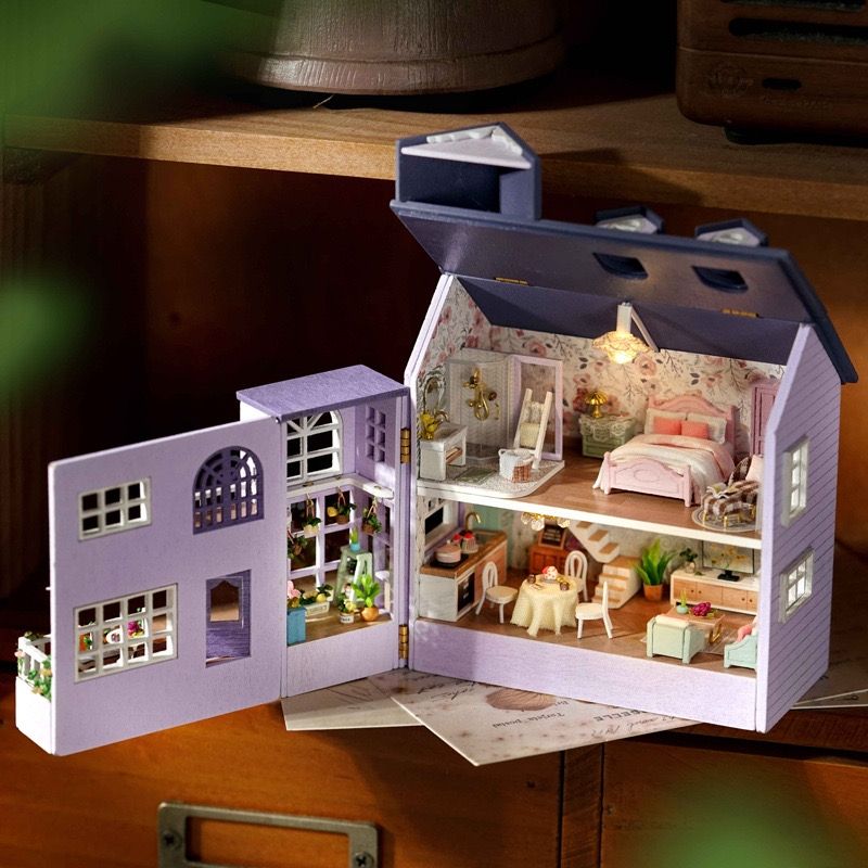 interior display of the Happy House DIY Miniature House Kit