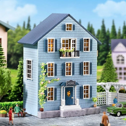 exterior display of the Molan House DIY Miniature House Kit from the Mini House Series