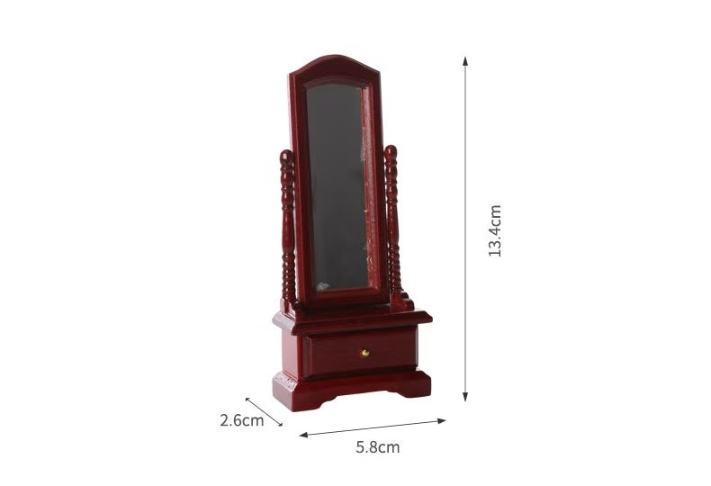 Miniature Furniture Dressing Mirror for DIY Dollhouse Projects in 1:12 scale