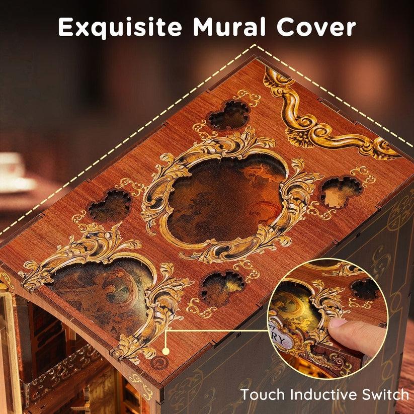 image displaying the touch switch on the top of Monastery Library Book Nook