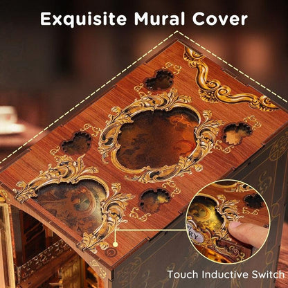 image displaying the touch switch on the top of Monastery Library Book Nook