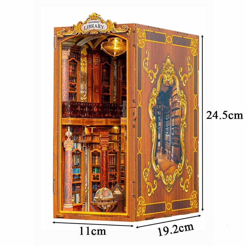 image displaying size of Monastery Library Book Nook