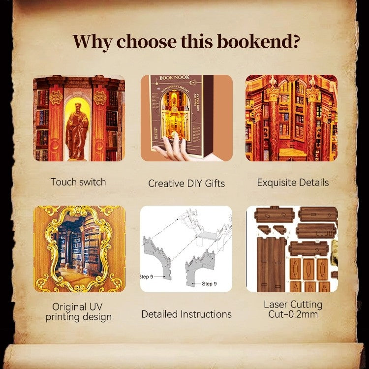 image displaying the highlights of Monastery Library Book nook