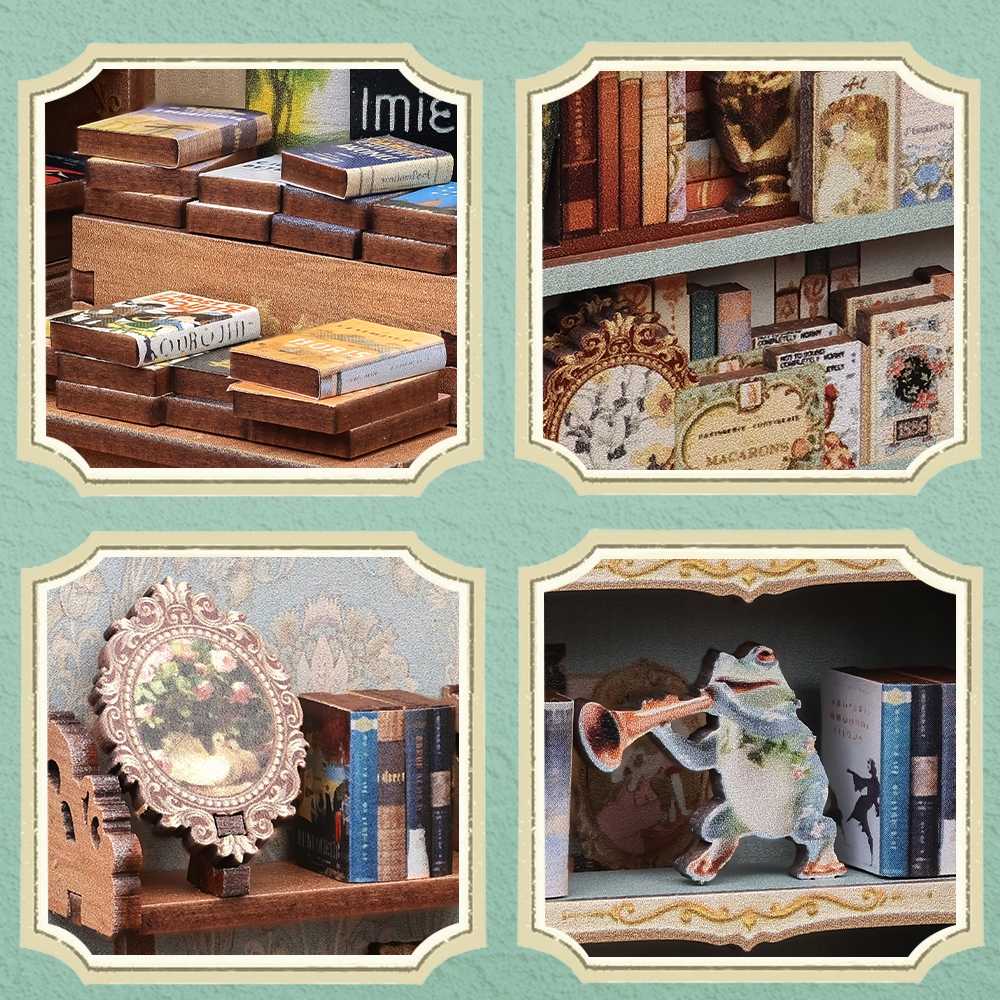 image displaying close-up of Muse Bookstore DIY Book Nook Kit