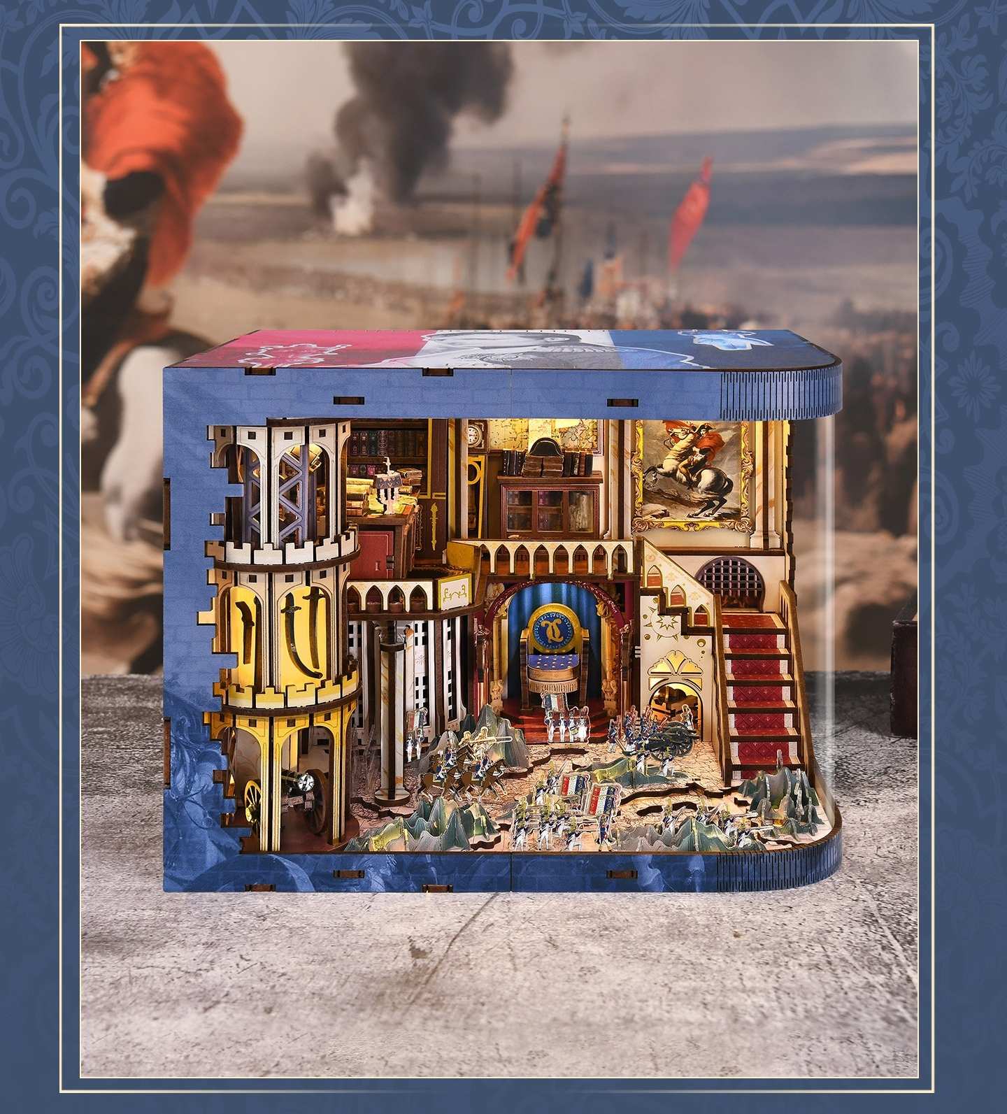 Napoleon DIY Book Nook Kit – 3D Wooden Historical Miniature