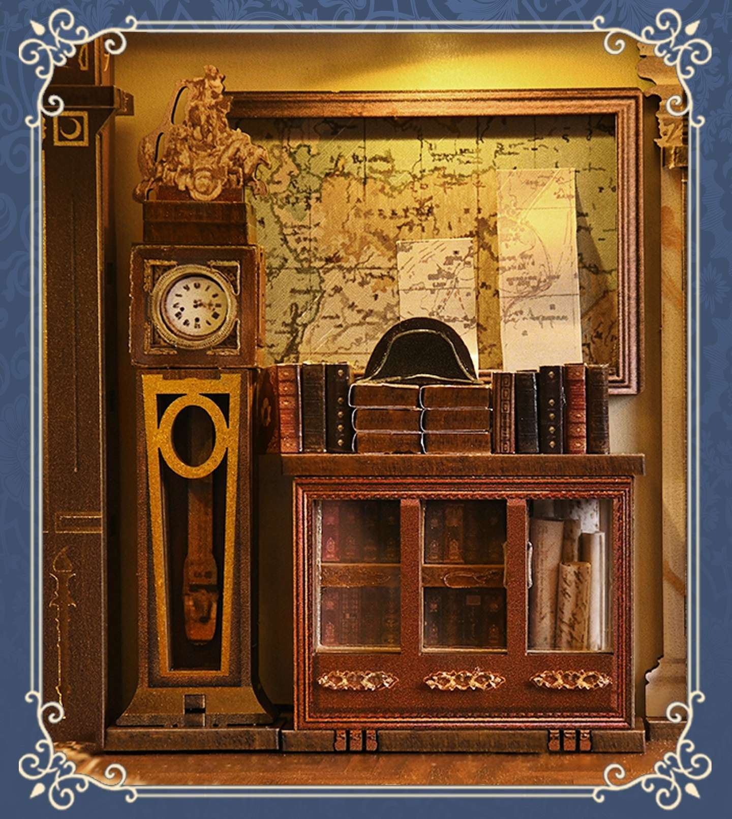 Napoleon DIY Book Nook Kit – 3D Wooden Historical Miniature
