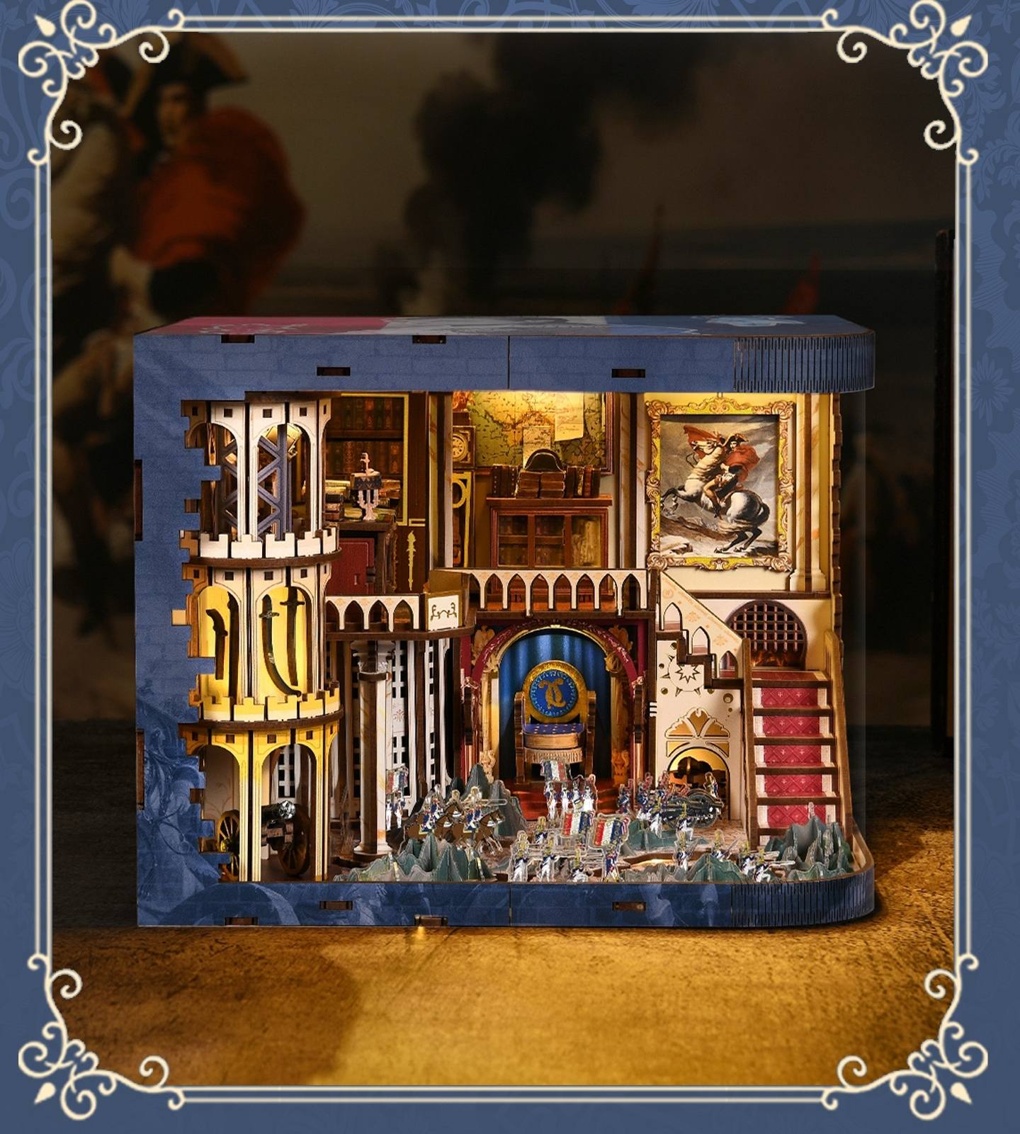 Napoleon DIY Book Nook Kit – 3D Wooden Historical Miniature