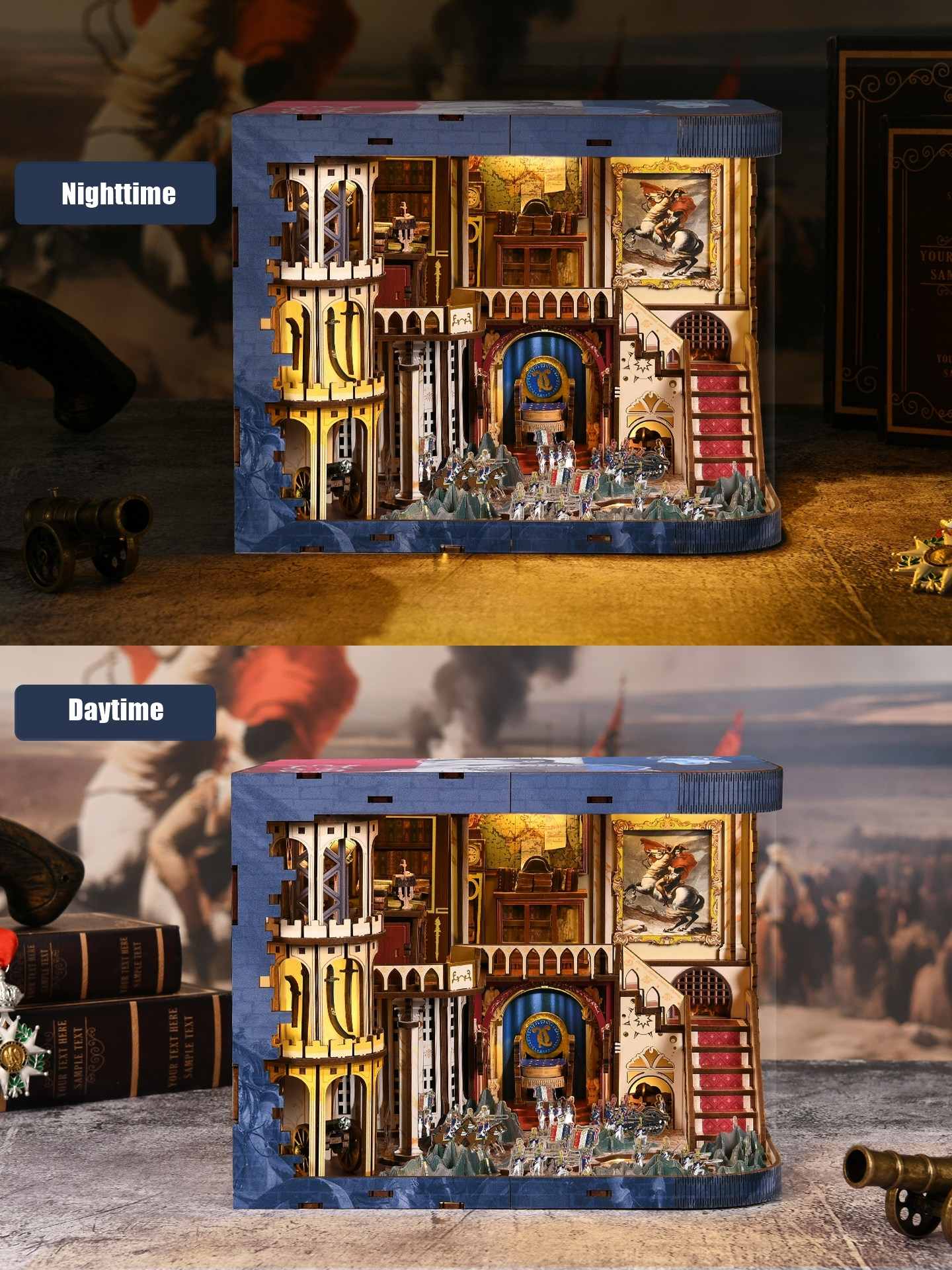 Napoleon DIY Book Nook Kit – 3D Wooden Historical Miniature