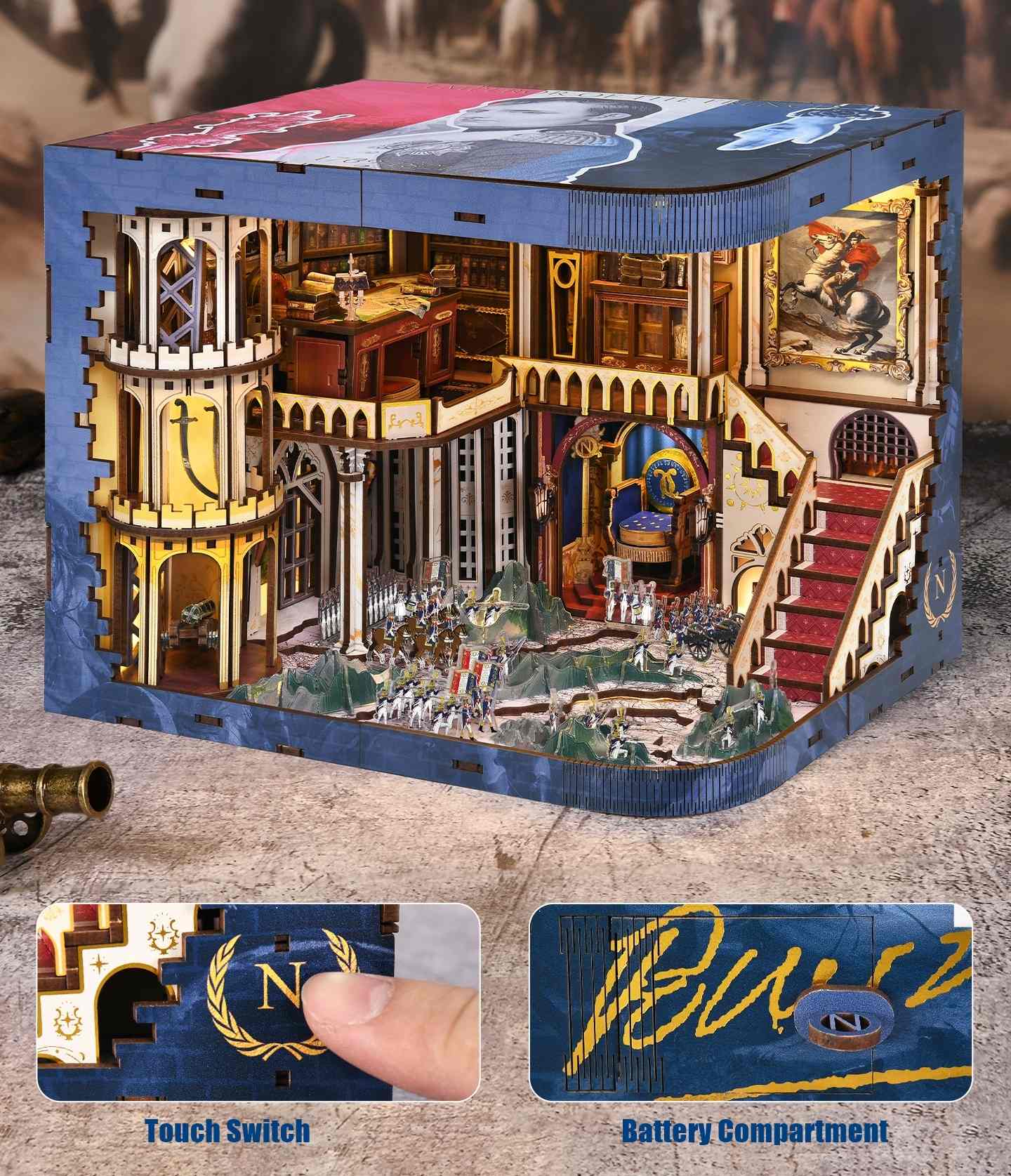 Napoleon DIY Book Nook Kit – 3D Wooden Historical Miniature