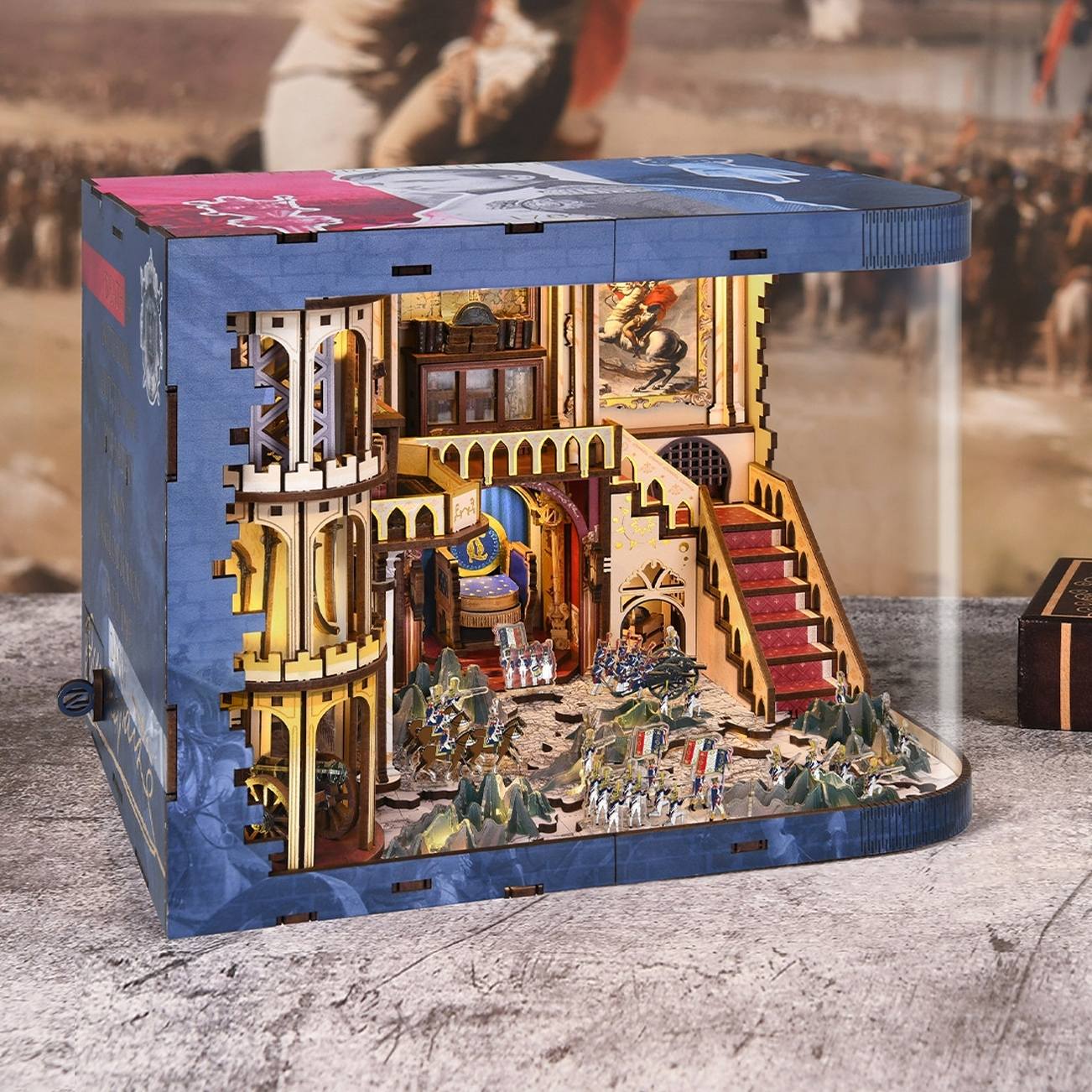 Napoleon DIY Book Nook Kit – 3D Wooden Historical Miniature