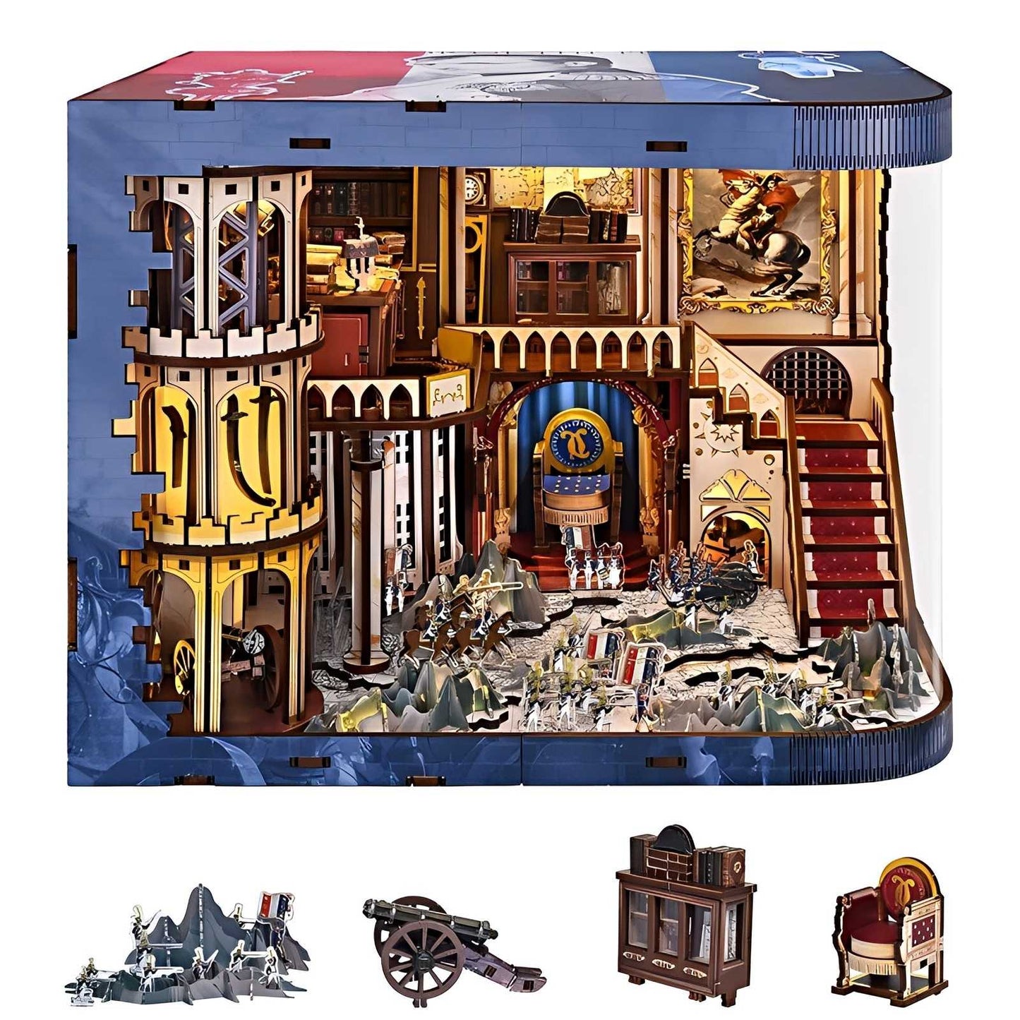 Napoleon DIY Book Nook Kit – 3D Wooden Historical Miniature