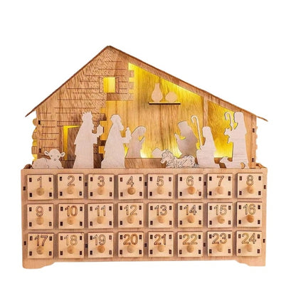 Nativity Christmas Advent Calendar with Drawers