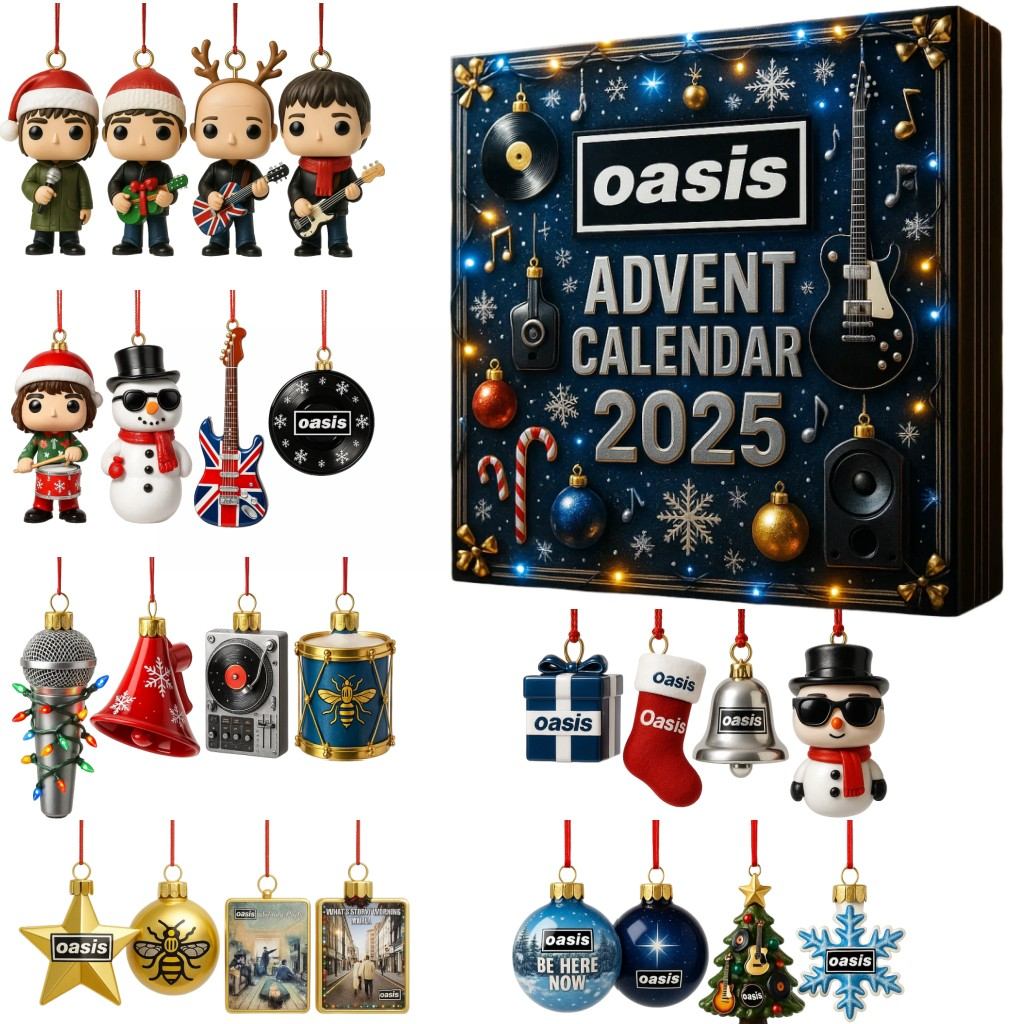 Oasis advent calendar with ornaments and decorations