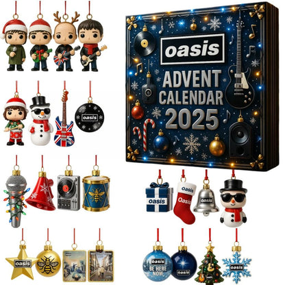 Oasis advent calendar with ornaments and decorations