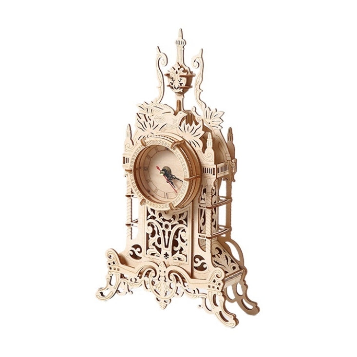 image display an assembled Old Clock Tower 3D Wooden Puzzle in white background