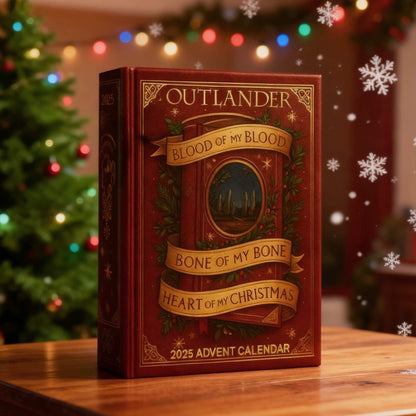 Advent Calendar Box titled 'Outlander' with festive background