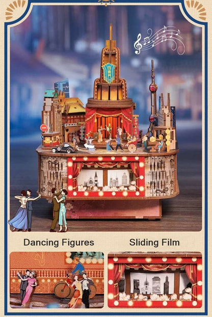 image displaying the Music Synchronization of Paramount Ballroom DIY Music Box 3D Puzzle Kit