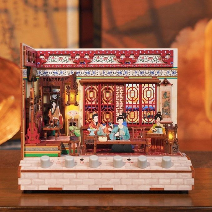 Pavilion of Prince Teng DIY Miniature House Kit 3D Wooden Puzzles Dollhouse Crafts