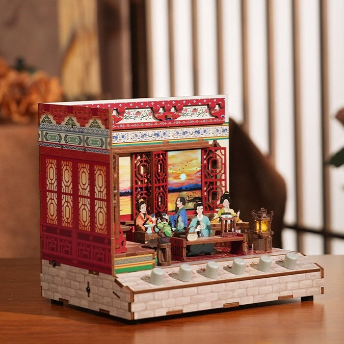Pavilion of Prince Teng DIY Miniature House Kit 3D Wooden Puzzles Dollhouse Crafts