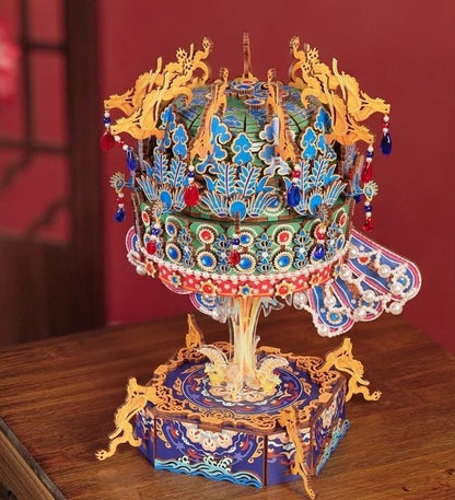 right Side view of the Phoenix Crown Music Box