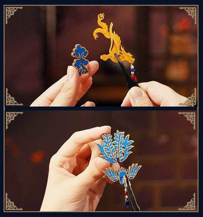 Image of a person assembling the Phoenix Crown Music Box 3D Wooden Puzzle, highlighting the fun and engaging DIY experience