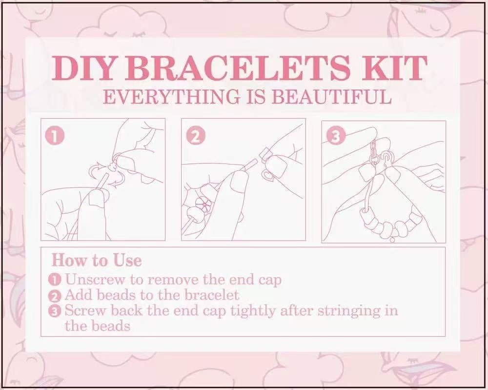 Instructions for a DIY bracelets kit