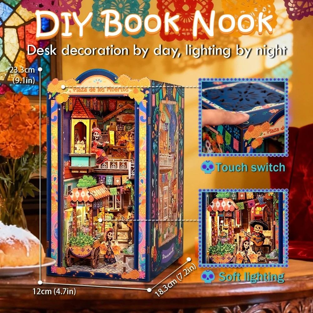 Plaza de los Muertos DIY Book Nook Kit – Day of the Dead Miniature Street