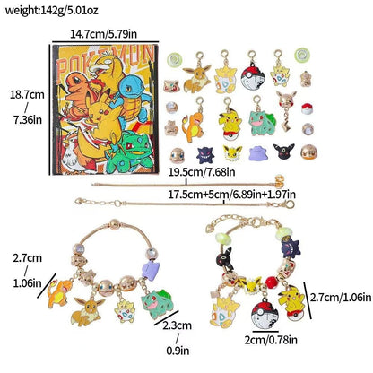 Pokémon-Inspired DIY Bracelet Advent Calendar | 24 Charm Jewelry Making Kit