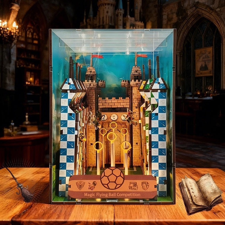 Quidditch DIY Book Nook Kit – Magical Harry Potter Inspired Book Shelf Insert