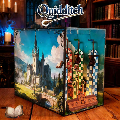 Quidditch DIY Book Nook Kit – Magical Harry Potter Inspired Book Shelf Insert