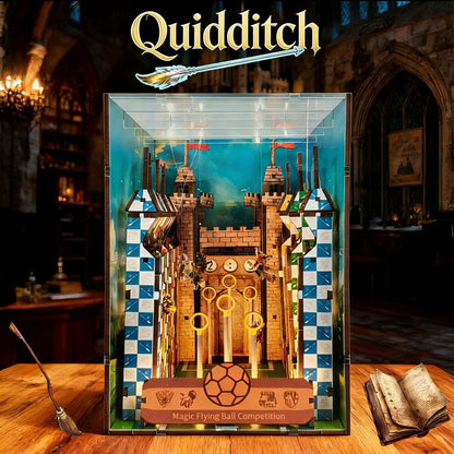 Quidditch DIY Book Nook Kit – Magical Harry Potter Inspired Book Shelf Insert