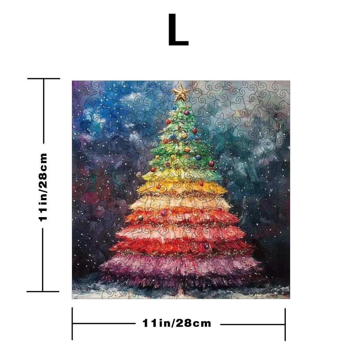 Rainbow Christmas Tree Wooden Jigsaw Puzzles