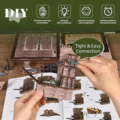 Robin Hood DIY Book Nook Kit – Medieval Castle Miniature Scene