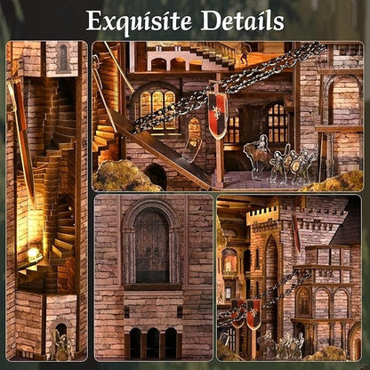 Robin Hood DIY Book Nook Kit – Medieval Castle Miniature Scene