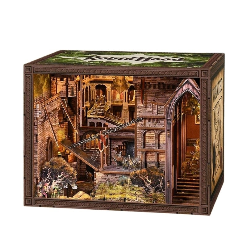 Robin Hood DIY Book Nook Kit – Medieval Castle Miniature Scene