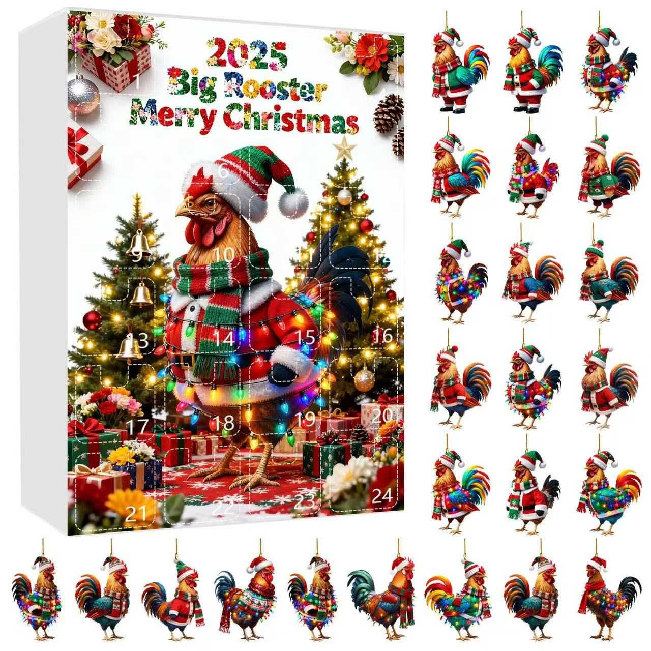 Rooster Christmas Advent Calendar