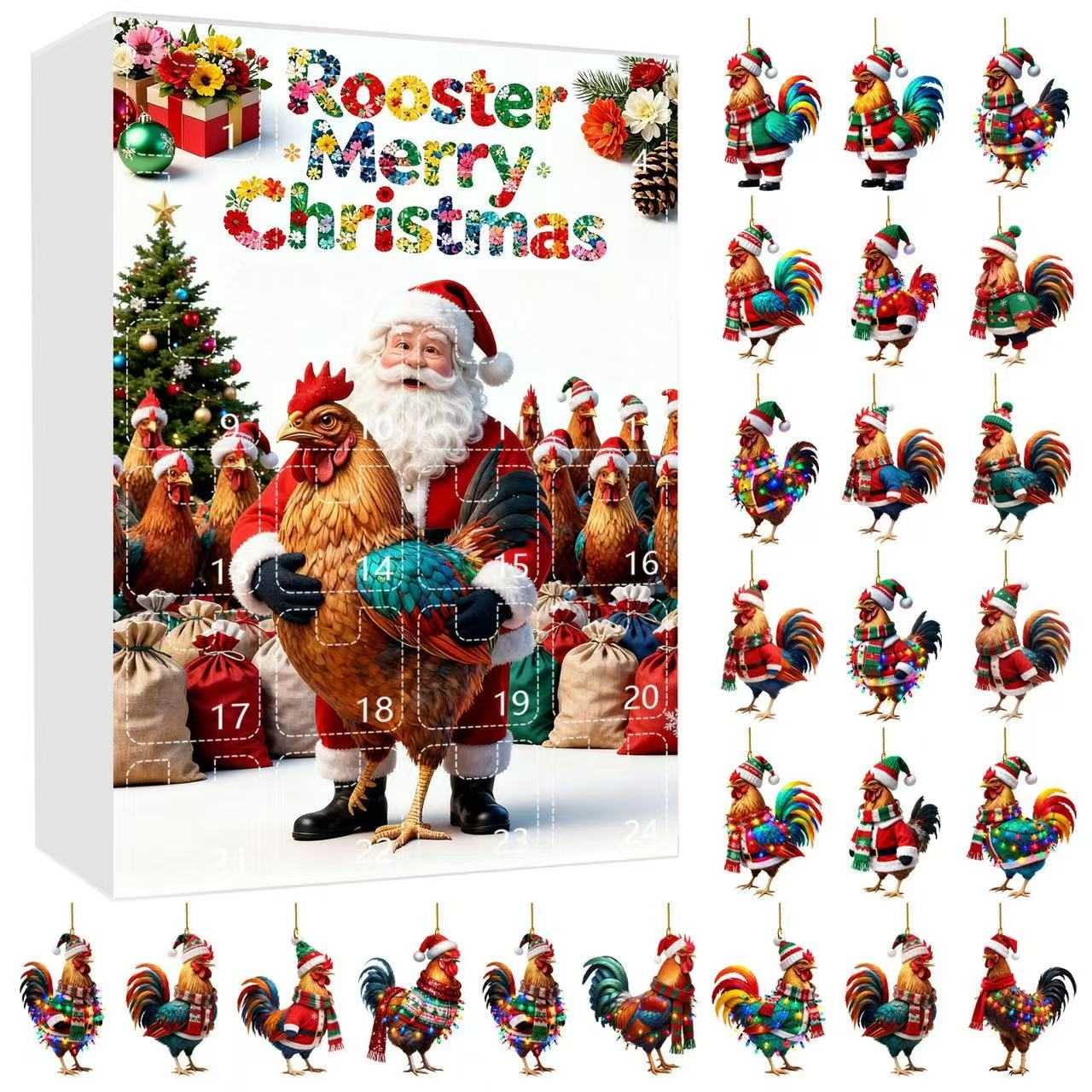 Rooster Christmas Advent Calendar