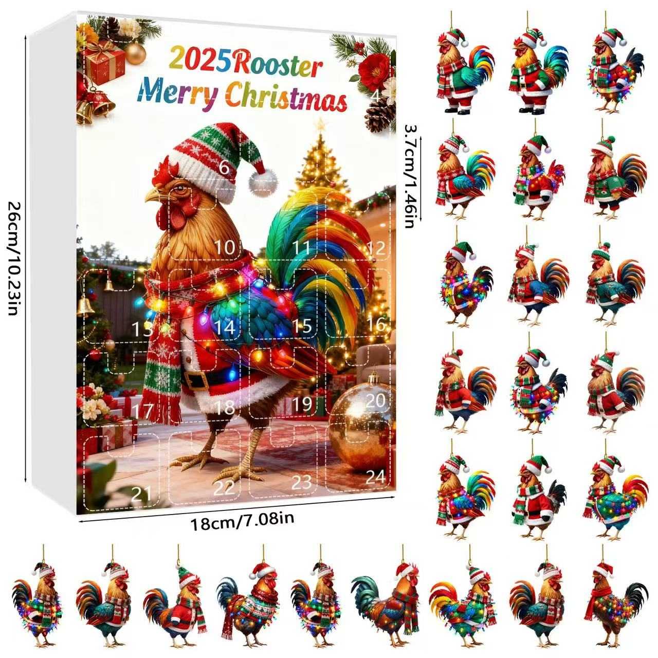 Rooster Christmas Advent Calendar