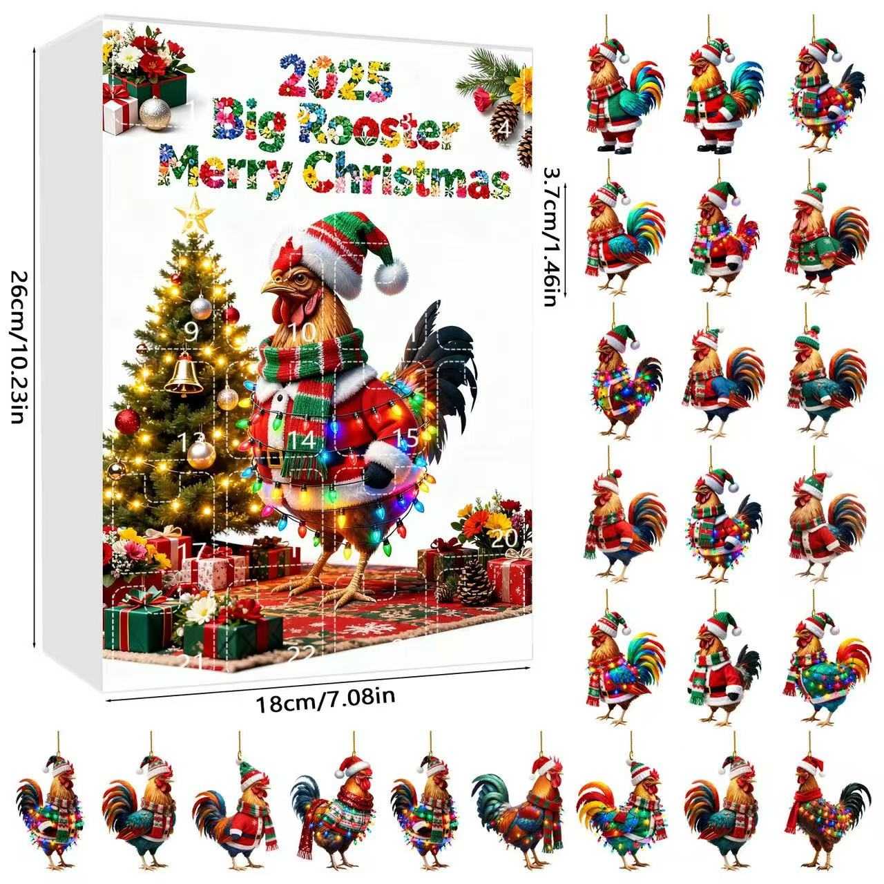 Rooster Christmas Advent Calendar