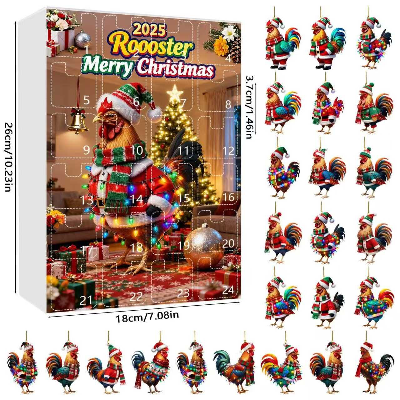 Rooster Christmas Advent Calendar