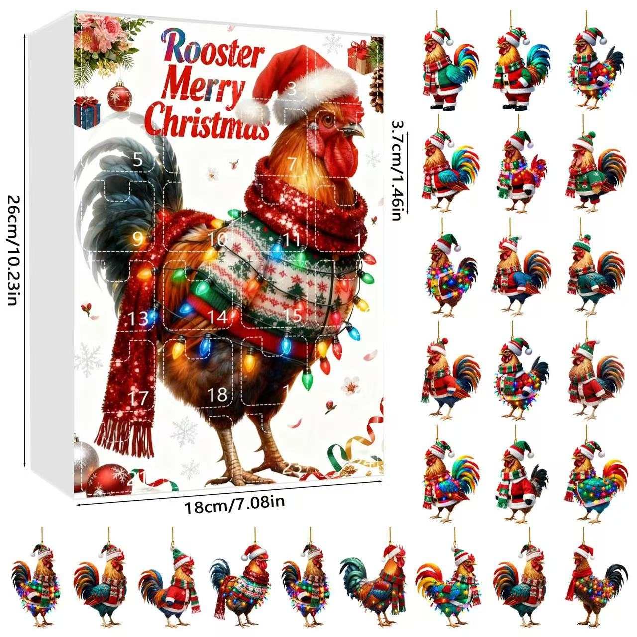 Rooster Christmas Advent Calendar
